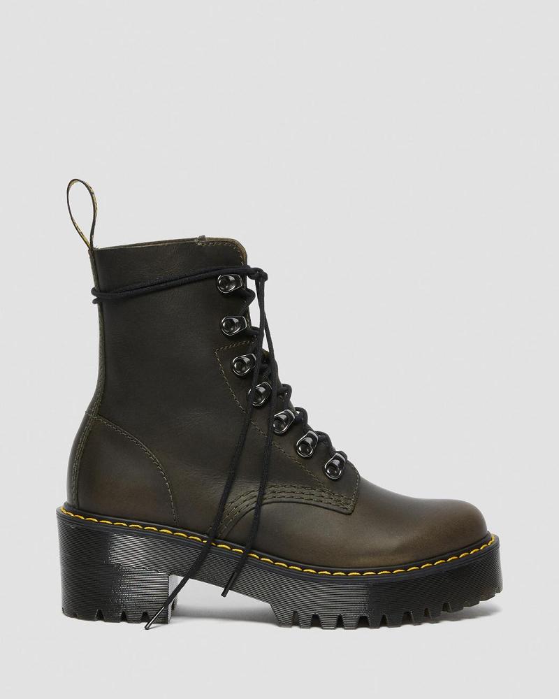 Dr Martens Leona Lær Ankelstøvletter Dame Brune | Norge 701FDN